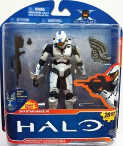 Packaged Spartan Mark VI White/Blue Halo Anniversary Collection Series 2 Action Figure 2012