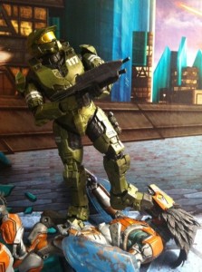 The Package" Master Chief Halo Legends Action Figure versus Skirmisher Halo Anniversary Series 2 2012 McFarlane Toys
