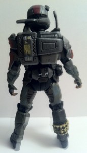 Back of Halo ODST Mickey Halo Anniversary Series 2 Action Figure 2012