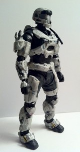 Left Side of Halo Reach Spartan JFO White Series 6 Action Figure 2012 McFarlane Toys