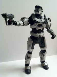 Halo Reach Spartan JFO White Aiming Target Locator Series 6 Action Figure 2012 McFarlane Toys