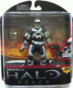 Packaged Walgreens Exclusive White JFO Spartan Halo Reach Series 6 Action Figure 2012