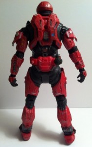 Back of Red Recon Spartan Halo Reach Series 6 McFarlane Toys 2012