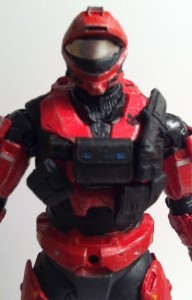 Close-Up of Red Recon Spartan Halo Reach Series 6 McFarlane Toys 2012