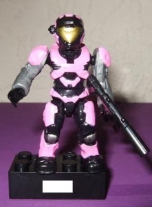 Halo Mega Bloks Series 5 Pink Air Assault Spartan Ultra-Rare Figure