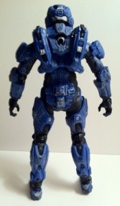 Halo 4 Spartan Warrior Blue Action Figure Back McFarlane Toys 2012