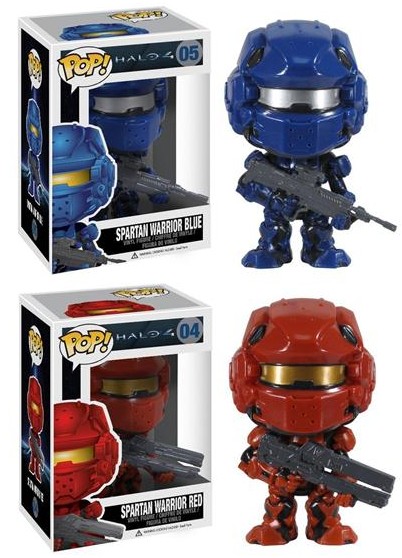 Halo 4 POP! Vinyls Spartan Warrior Blue and Red - Halo Toy News