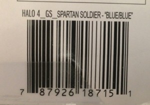 Halo 4 Spartan Soldier Blue Cardback UPC Gamestop Figure