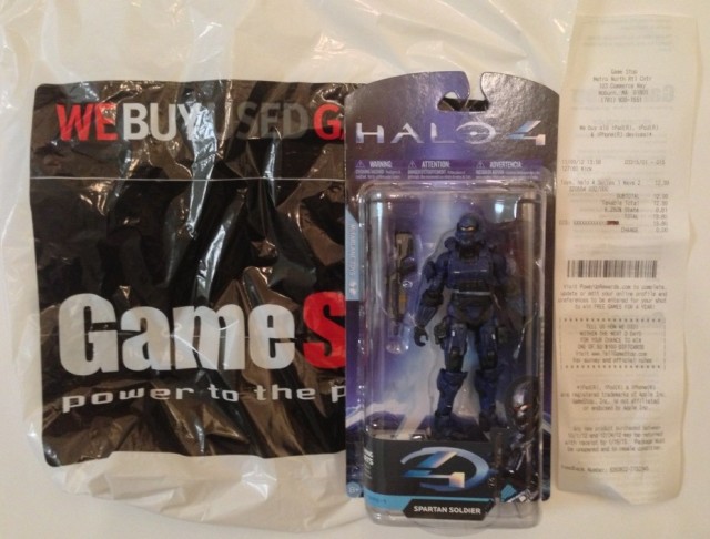 Halo 4 Blue Spartan Soldier Action Figure from Gamestop