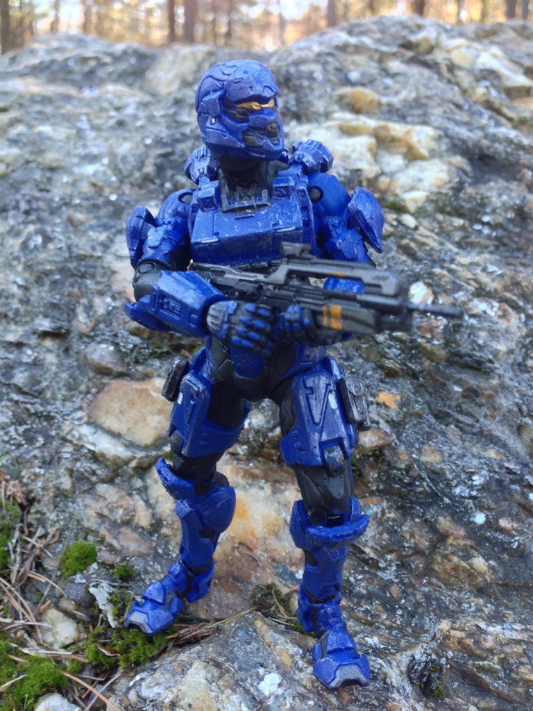 Halo 4 Spartan Soldier Blue Action Figure McFarlane Toys Wave 2