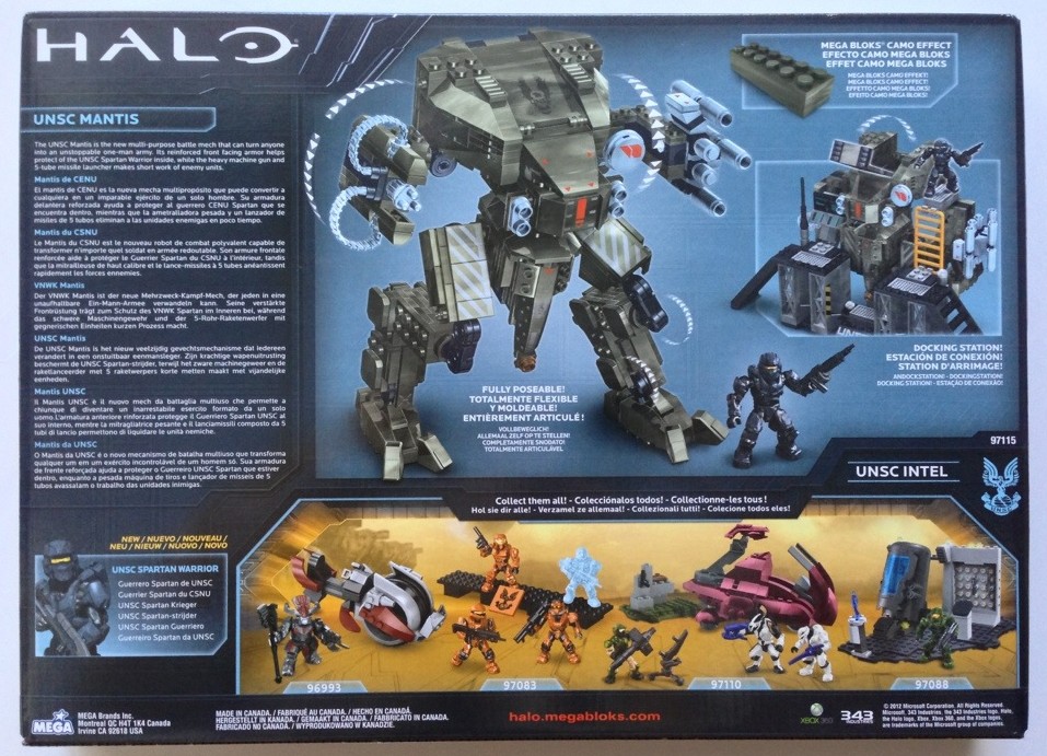 Halo Mega Bloks 97115 UNSC Mantis Box Back Halo Toy News