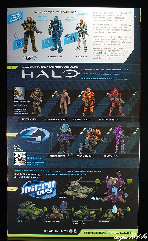 McFarlane Toys 2013 Halo Legends The Package Three Pack Box Back