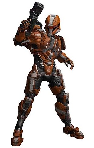 McFarlane Toys Halo 4 Series 2 Orange Spartan Scout Figure 2013