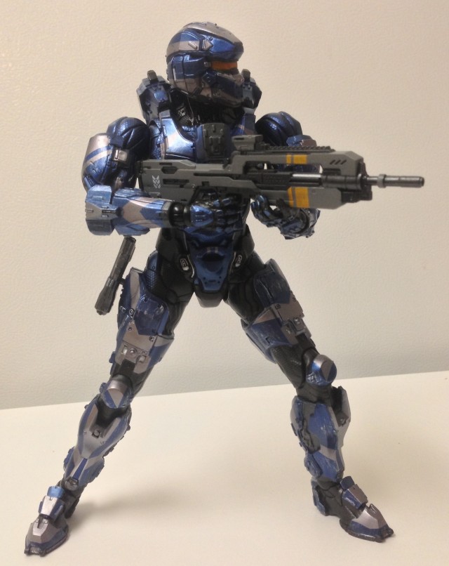 2013 Halo 4 Play Arts Kai Spartan Warrior Aims Battle Rifle Gun