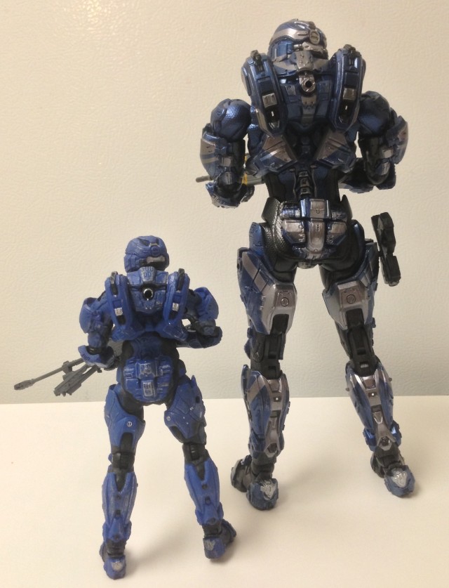 Back McFarlane Toys Spartan Warrior and Play Arts Kai Spartan Warrior Comparison