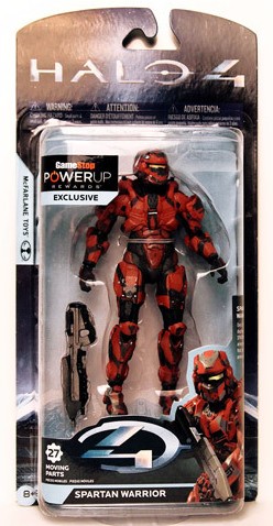Halo 4 Red Spartan Warrior Powerup Rewards Action Figure