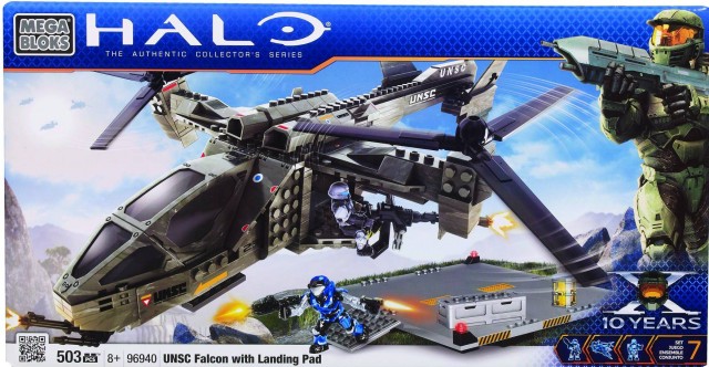 Halo Mega Bloks UNSC Falcon with Landing Pad 96940 Box