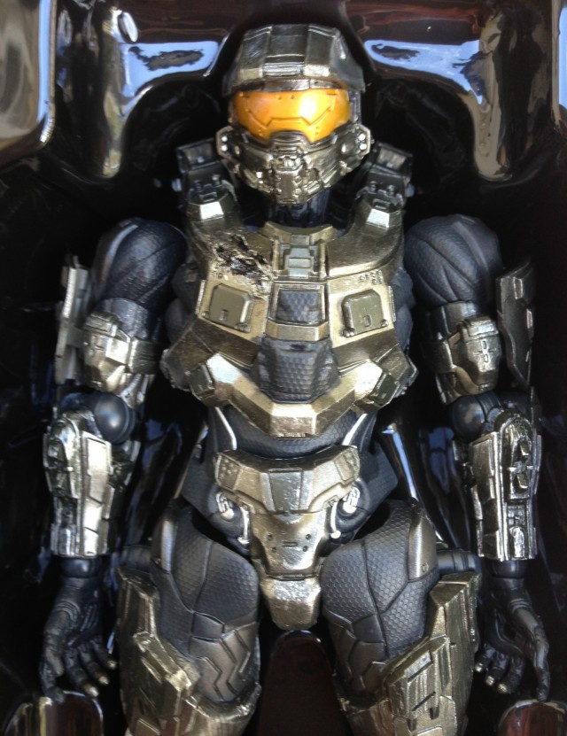 Master Chief Play Arts Kai Halo 4 Figure in Packaging Close-Up