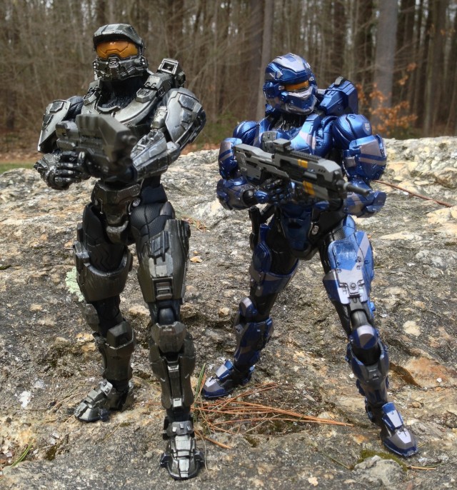 Square-Enix Halo 4 Play Arts Kai Master Chief and Spartan Warrior Figures