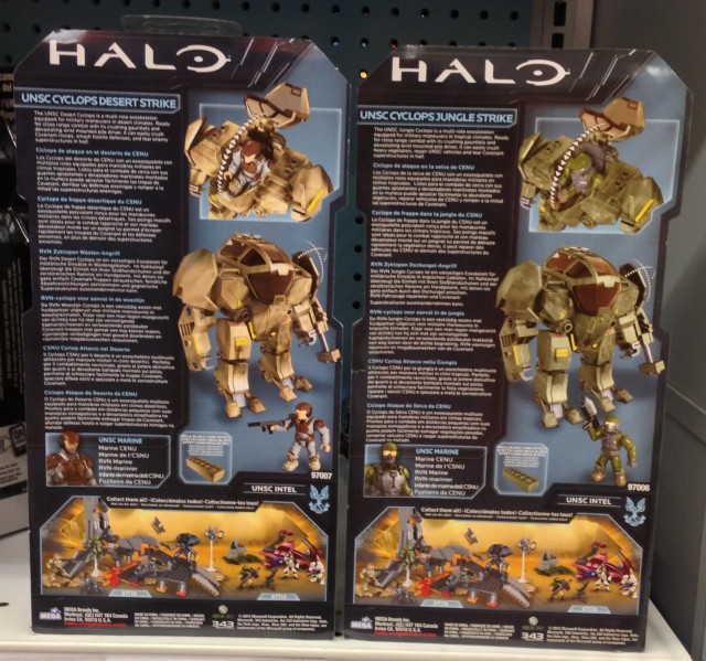 Mega Bloks Halo Jungle Strike & Desert Strike Cyclops Box Backs