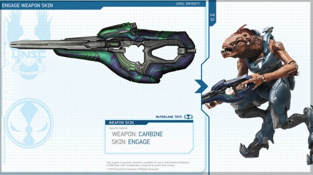 Halo 4 Series 2 Storm Jackal Figure with Engage Carbine Skin DLC Code