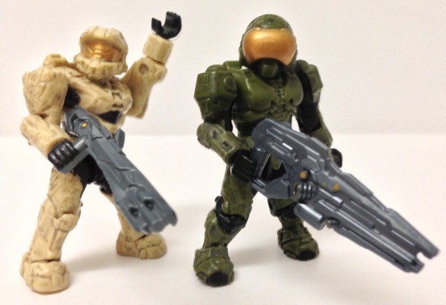 Halo Mega Bloks Scattershot and Suppressor Weapons Painted