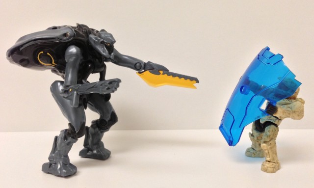 Halo Mega Bloks Promethean Knight vs. Spartan Hardlight Shield