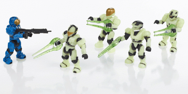 Halo Mega Bloks Last Man Standing Zombie Spartans Glow in the Dark