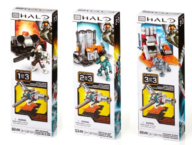 Halo Mega Bloks Summer 2013 Buildable Booster Frame Sets Packaged