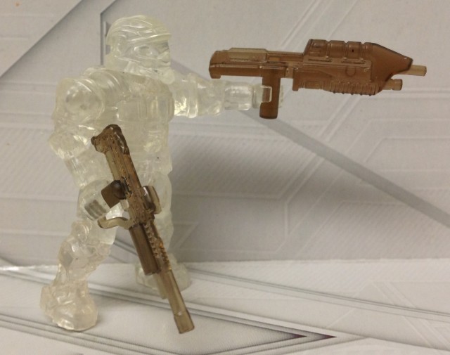 Mega Bloks Halo DMR and Assault Rifle Translucent Guns with Active Camo ODST