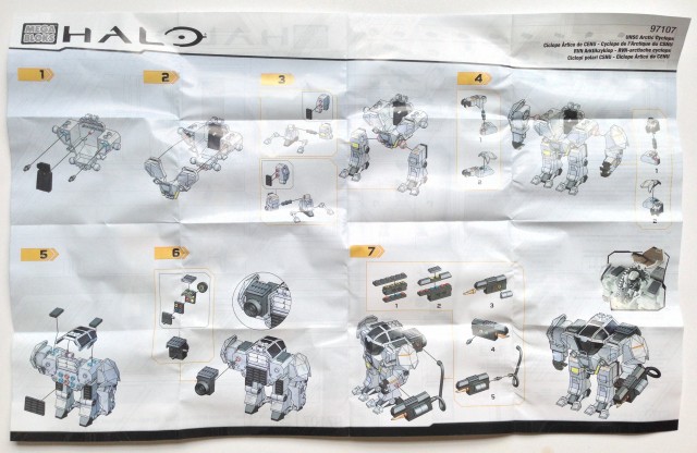 Halo Mega Bloks Arctic Cyclops Instructions Sheet