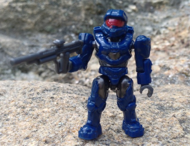 Halo Mega Bloks Mark VI Spartan with Red Visor Figure from Set 97102