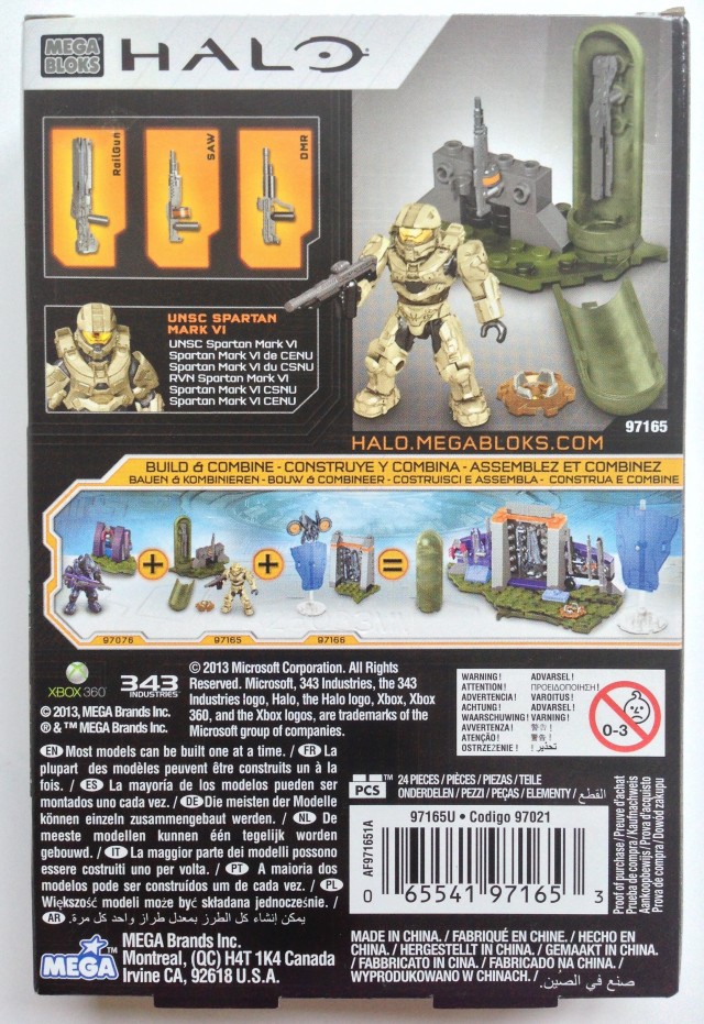 Halo Mega Bloks 97065 Back of Box