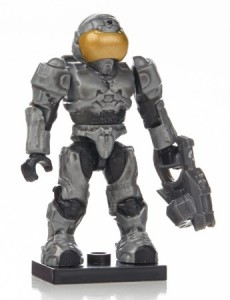 Halo Mega Bloks Series 7 Ultra Rare Security Spartan Silver Figure