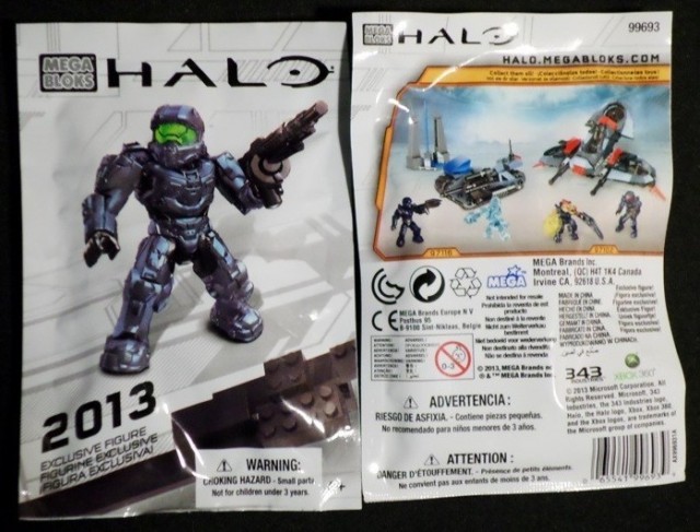 Mega Bloks Halo SDCC 2013 Steel Spartan Mark VI Green Visor Figure