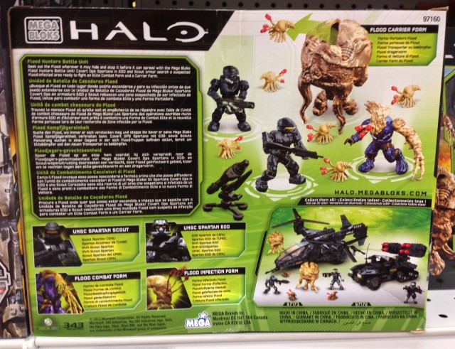 Box Back Mega Bloks Halo Flood Hunter 97160 Toys R Us Exclusive`