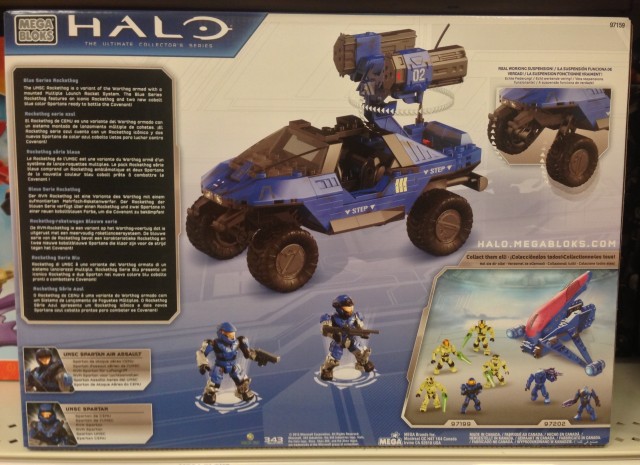 Halo Blue Series Rocket Warthog Box Back Target Exclusive Summer 2013