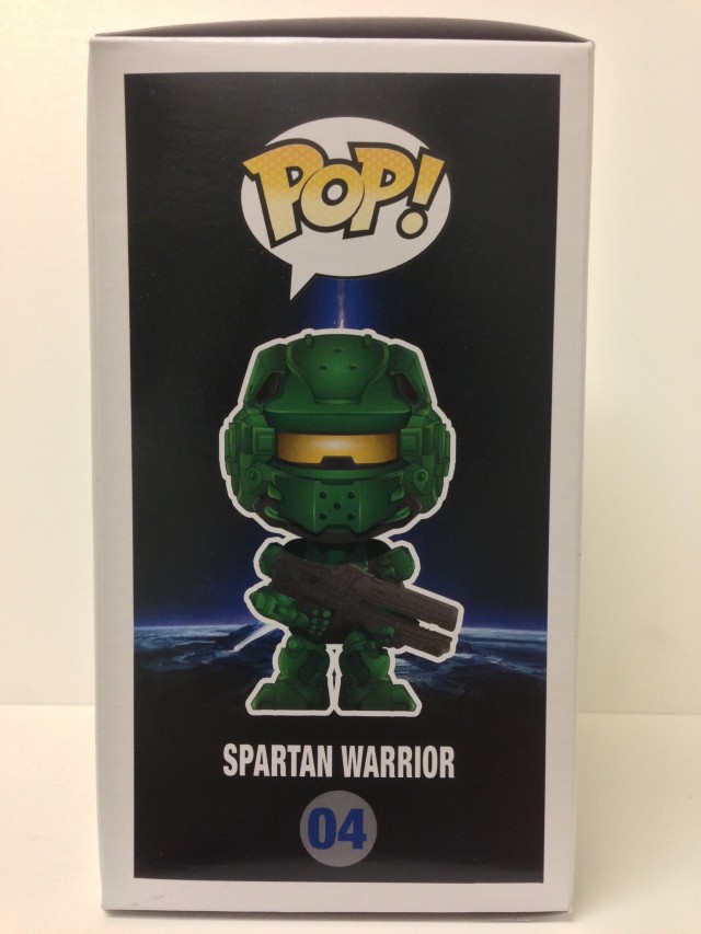 Side of Box Funko SDCC 2013 Exclusive Spartan Warrior Green