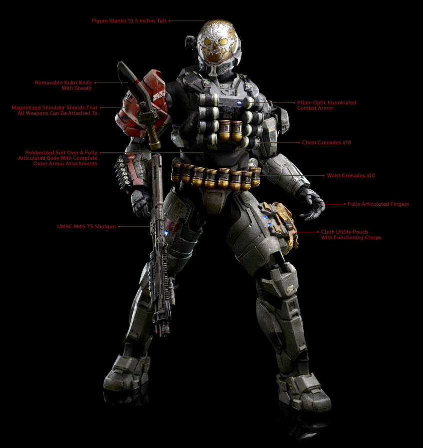 3A Three A Halo Reach Spartan Emile 1:6 scale fully poseable figure waiting...