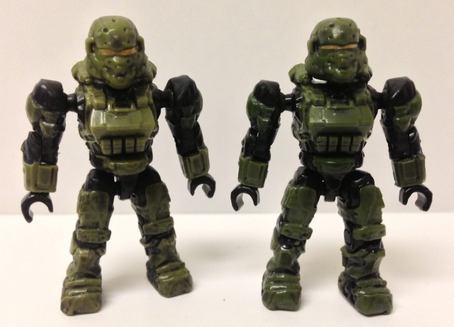Mega Bloks Halo 4 Spartan Soldier (Green) Figure Comparison Cauldron Clash vs. UNSC Hornet