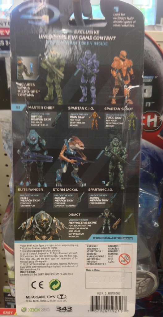 Halo 4 Series 2 Cardback Back of Package McFarlane Toys