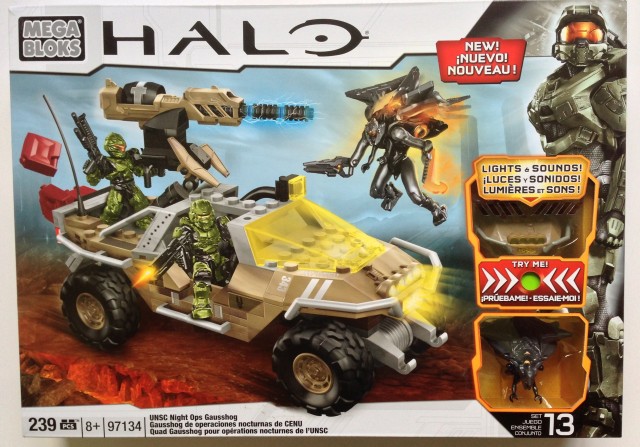 Halo Mega Bloks 97134 Night Ops Gausshog Box