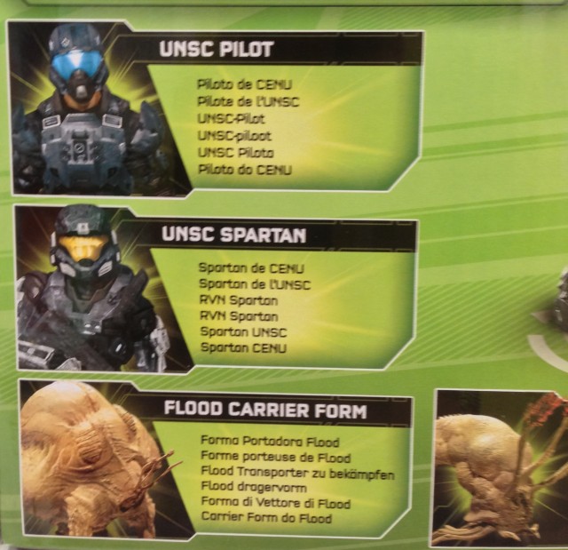 97173 Mega Bloks Halo Figures Included with Flood Hunters Falcon UNSC Pilot Spartan Flood Carrier Form