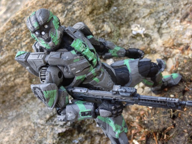 Halo 4 Spartan CIO Figure Steel Green Walgreens Exclusive McFarlane Toys