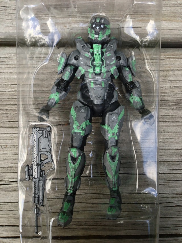 Steel/Green Spartan CIO Figure in Bubble Halo 4 McFarlane Toys 2013 DMR Bones