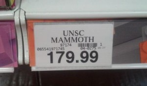 Halo Mega Bloks UNSC Mammoth Price Tag at Toys R Us