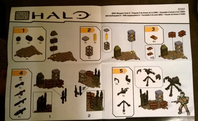 Instructions for Halo Mega Bloks 97207 UNSC Weapons Pack II  2014 Set
