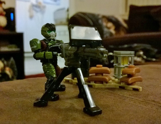 Halo MEGA Bloks 2014 UNSC Marine With Turret from Weapons Pack 2 Set