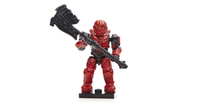 Mega Bloks Halo Series 9 Red CIO Spartan with Gravity Hammer
