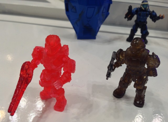 Halo Mega Bloks Alpha Series 10 Chase Clear Figures Pink Mark VI & Black ODST
